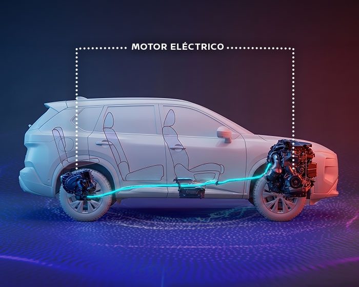 Nissan e-POWER 2022 vista exterior de hombre con manos en el volante con Más Aceleración