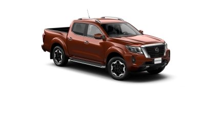 Nissan Frontier 2023 versión PLATINUM LE TA color naranja cobrizo