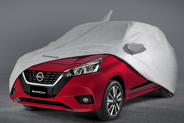 Detalle de la cubierta protectora para amplificar el cuidado de Nissan March