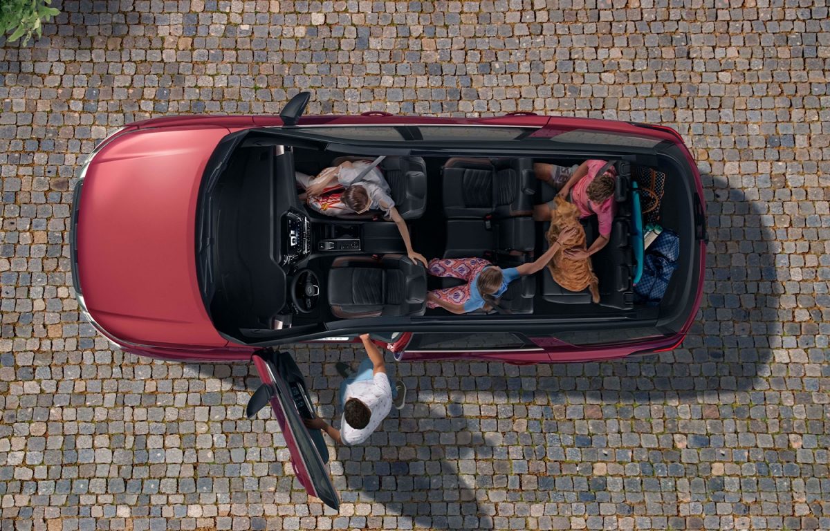 Vista superior con espacio para toda la familia de Nissan Pathfinder