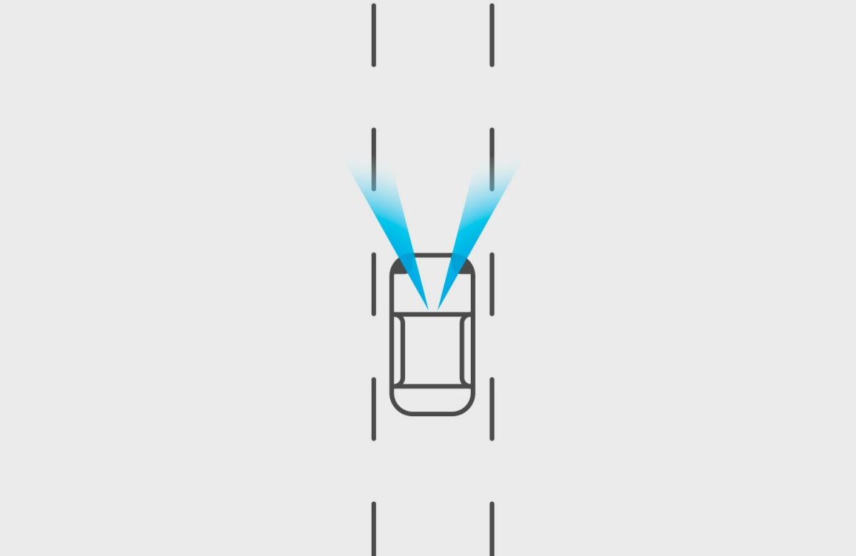 Gráfico de SUV con intervención inteligente de cambio de carril