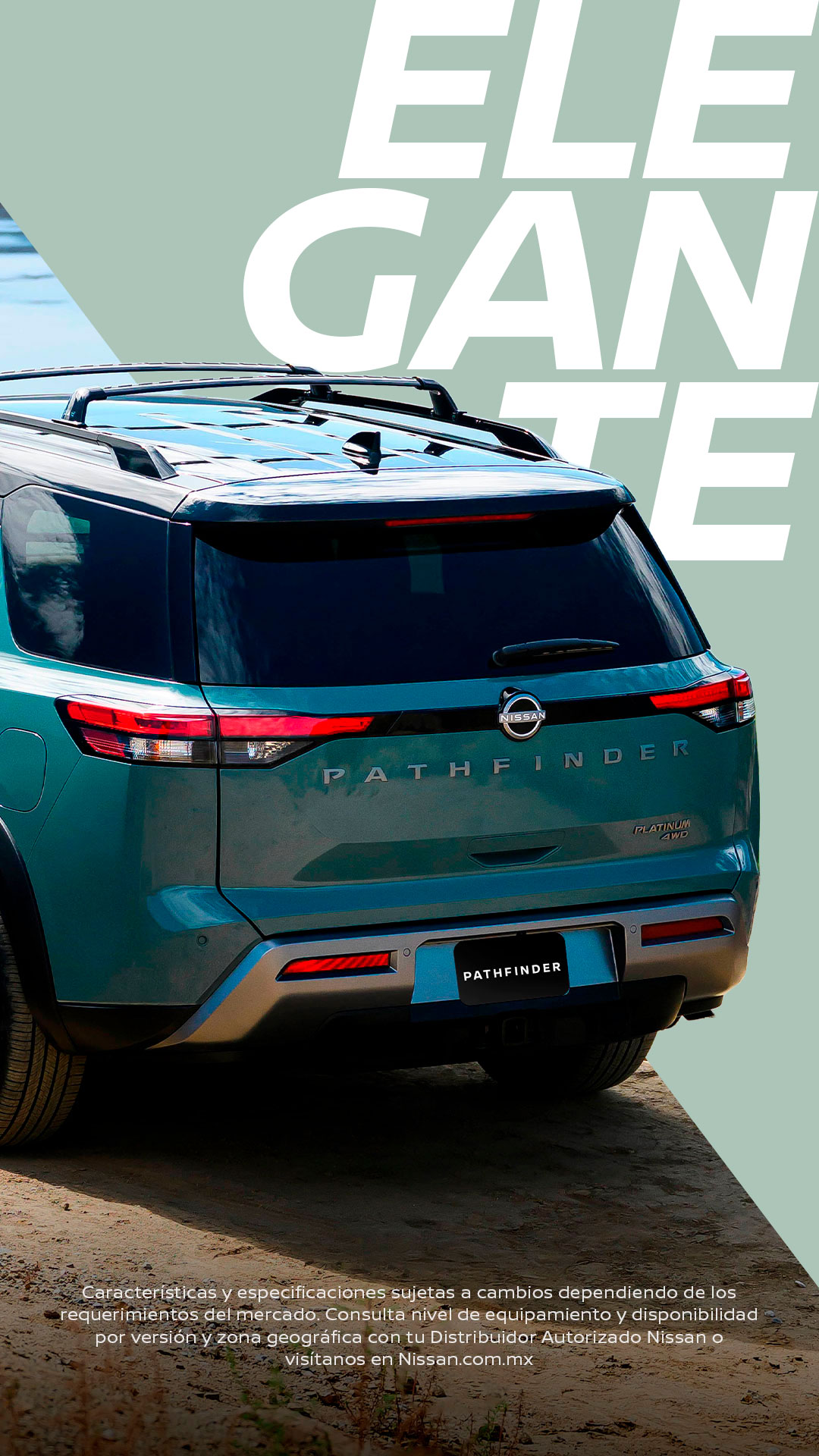 Un hombre con traje gris se acerca al frente del Nissan Pathfinder podemos ver su nuevo diseño exterior