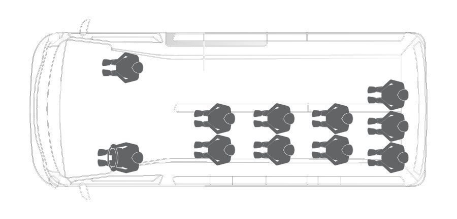 Nissan Urvan 2026 distribución de pasajeros versión 11 pasajeros