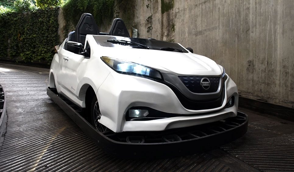 Replica de Nissan Leaf con experiencia de tecnologías Intelligent Mobility