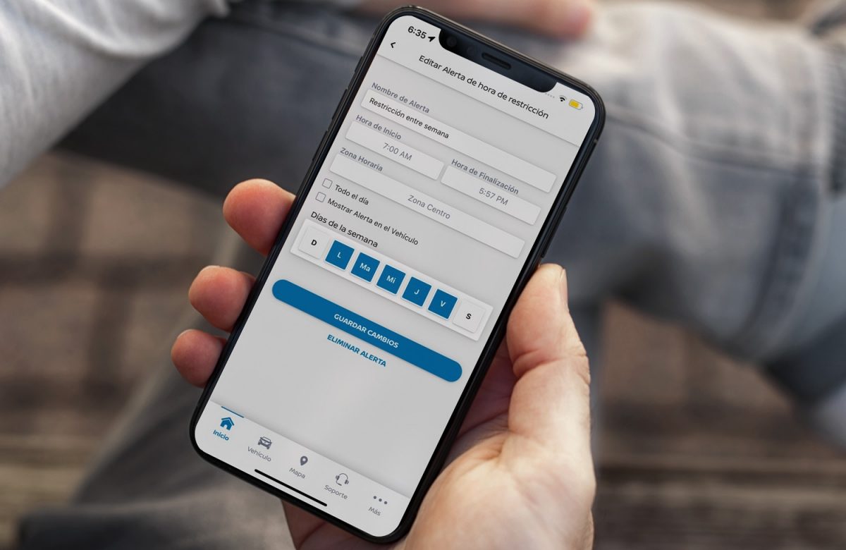 NissanConnect Services alerta de movimiento programado